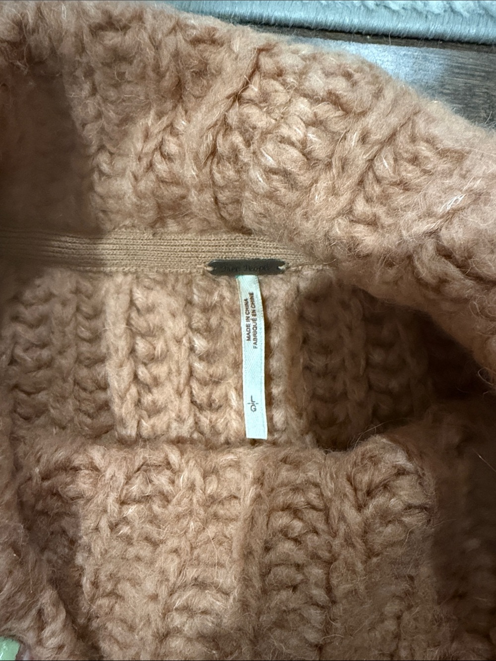 Free People Ribbed Cowl Neck Sweater - Rust - Picture 2 of 2